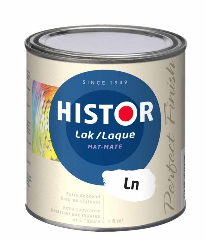 Histor Perfect Finish lak MAT RAL 9016 - 5 Liter, Doe-het-zelf en Verbouw, Verf, Beits en Lak, Nieuw, Verzenden