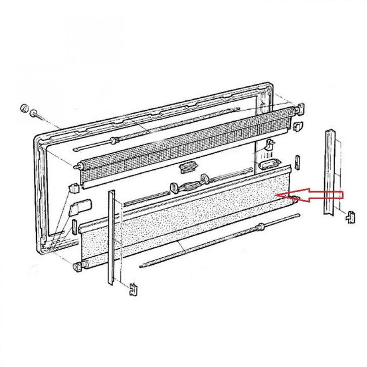 Dometic S3/S4 Verduisteringsrollo Aluminium/Wit 100x80, Caravans en Kamperen, Camper-accessoires, Nieuw, Ophalen of Verzenden