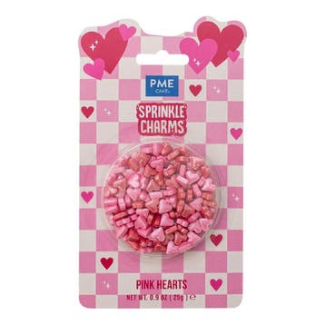 PME Sprinkle Charms Hartjes Roze 25g, Verzenden, Nieuw