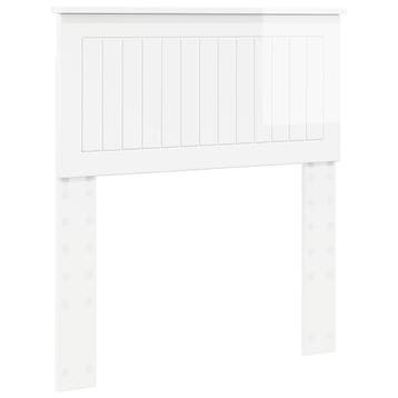 vidaXL Hoofdbord Hoogglans Wit Bewerkt hout, Verzenden, Nieuw, Wit, Hout