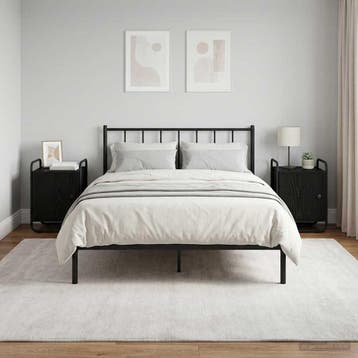 vidaXL Nachtkastje 2 st Zwart eiken Bewerkt hout, Minder dan 45 cm, Verzenden, Nieuw, Minder dan 55 cm