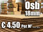OSB platen met schoonheidsfoutje. 18mm € 4.50 per M², Ophalen, Nieuw, Hout, Minder dan 20 mm