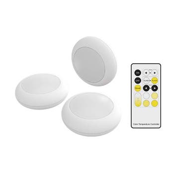 Calex Puck Light incl. Remote op Batterij - Set van 3, Ophalen of Verzenden, Nieuw