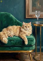 Kleury.art - [XL Canvas] The Emerald Velvet Salon” by