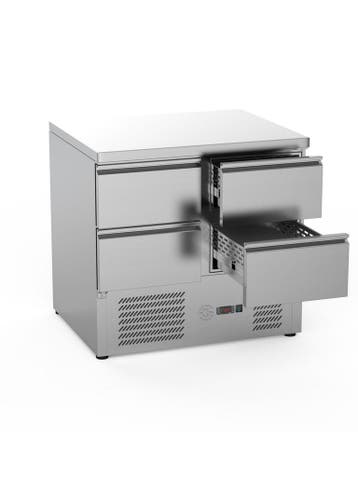 Koelwerkbank - 4 Lades - 240 Liter - RVS - 230V - H 88 x B 9, Verzenden, Nieuw in verpakking