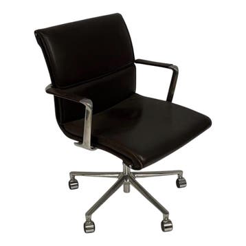 ICF Una Chair Executive Vergaderstoel Leder 919 Brown, Ophalen of Verzenden, Gebruikt