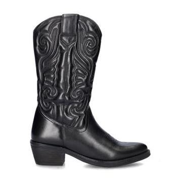 Nelson cowboylaarzen voor dames in het Zwart, Verzenden, Zwart, Overige typen, Nieuw