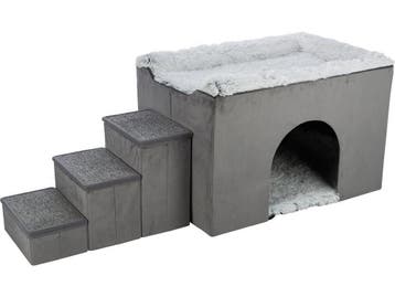 Trixie Harvey - Hondenmand - Trap - Grijs - Wit - 119X50X47, Verzenden, Nieuw
