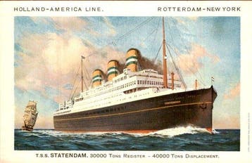 Schip - Ansichtkaart (135) - 1900-1999, Gelopen