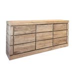 Modern dressoir met laden gerecycled teak -  200 cmDressoirs, Ophalen of Verzenden, Nieuw