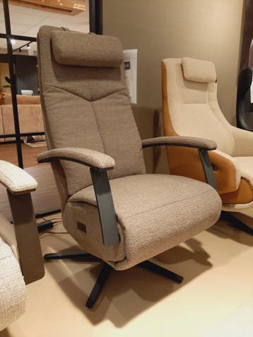 Relaxfauteuil Pantoli - taupe **SHOWROOMMODEL**, Huis en Inrichting, Fauteuils, Nieuw, Stof