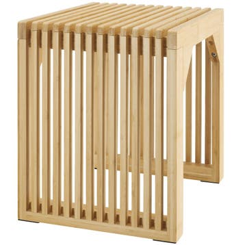 Hocker/zitbank Ribb, lamellenlook, belastbaar tot 350 kg, Verzenden, Nieuw