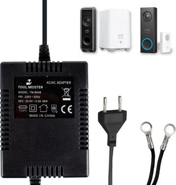 Tool Meister BA48 - 24V/2A AC/AC Adapter voor Eufy Smart, Ophalen of Verzenden, Gebruikt