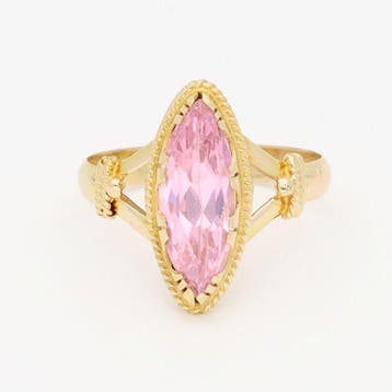 Ring - 14 karaat Geel goud - Amethist, Nieuw