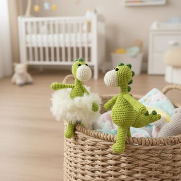 Knijpertje Dino (Nr. 9) - Haakpret Anja Toonen - Haakpatro, Ophalen of Verzenden, Nieuw