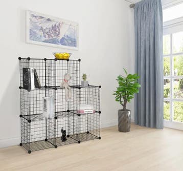 Nieuwe Stellingkast Zwart Draadstaal – Modulair Opbergrek, Huis en Inrichting, Kasten | Stellingkasten, Verzenden, Nieuw