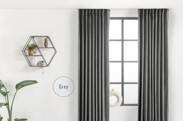 Lifa Living - Fluwelen Gordijnen - 150 x 250 cm - Grijs -, Verzenden, Nieuw