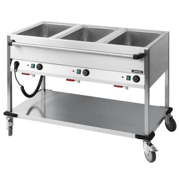 Bain Marie RVS Trolley | 1.25kW | 3x 1/1 GN | Aftapkraan |, Verzenden, Nieuw in verpakking