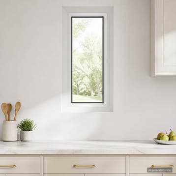 vidaXL Kelderraam interne kleur wit RISOR 35 x 60 cm, Doe-het-zelf en Verbouw, Verzenden, Nieuw
