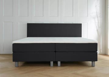 ACTIE! Boxspring Turijn 140 200 Zwart, Verzenden, Zwart, Nieuw, 140 cm