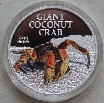 Pitcairn. 2 Pounds 2013 Giant Coconut Crab, 1 Oz (.999)