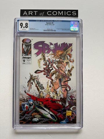 Spawn #9 - CGC 9.8 - 1st Appearance Angela & Medieval Spawn, Nieuw
