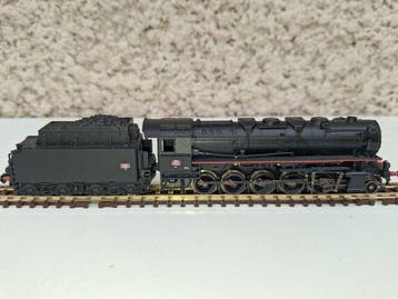 Minitrix N - 16442 - Stoomlocomotief met tender (1) - Zwarte, Hobby en Vrije tijd, Modeltreinen | N-Spoor, Nieuw