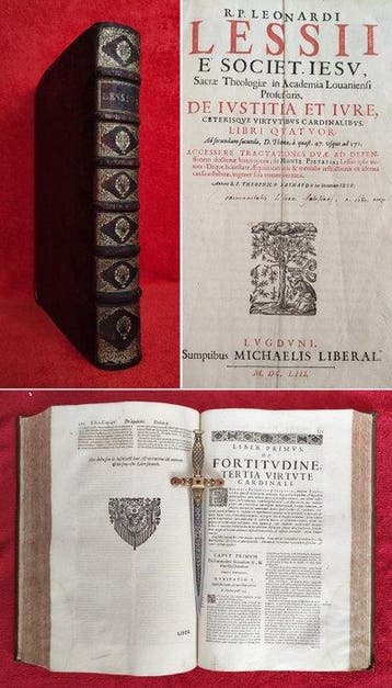 [Folio 36cm. 3kg] L. Lessius - DE IUSTITIA ET IURE [Justice