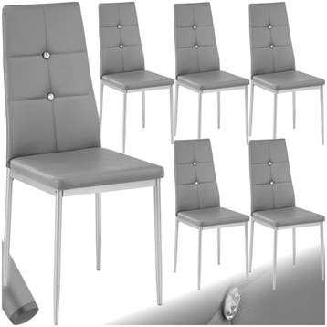 Eetkamerstoelen, kunstleer met strass steentjes, Verzenden, Nieuw