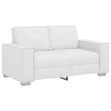 vidaXL Loveseat Wit 160 cm Nep Leer, Verzenden, Nieuw, Leer, 150 tot 200 cm
