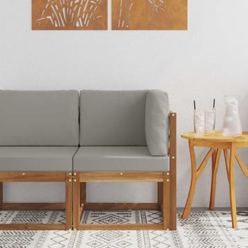 vidaXL Buiten Hoek Sofa Massief Acaciahout, Tuin en Terras, Verzenden, Nieuw