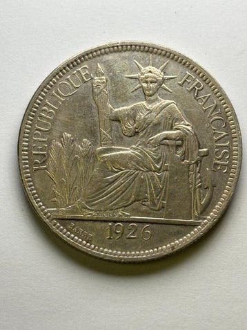 Frans Indochina. Piastre de commerce 1926-A (Zonder