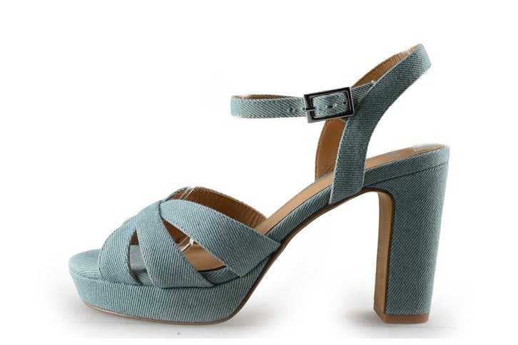 Manfield Sandalen in maat 37 Blauw, Kleding | Dames, Schoenen, Blauw, Zo goed als nieuw, Sandalen of Muiltjes, Verzenden