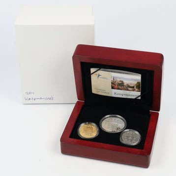 Nederland. 1727/1928 Koopmans set - Met gouden Dukaat, Postzegels en Munten