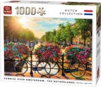 King Legpuzzel - Sunrise over Amsterdam - Grachten Amsterdam, Hobby en Vrije tijd, Denksport en Puzzels, Verzenden, Nieuw
