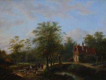 Johan Diderik Cornelis Veltens (1814-1894) - Landschap met, Antiek en Kunst