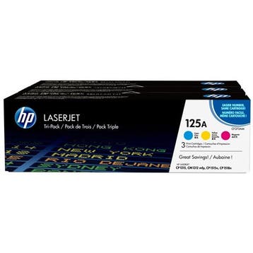 Toner HP 125A (CF373AM) multipack cyaan/magenta/geel, Verzenden, Nieuw, Toner, HP