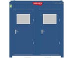 Toilet unit 2.4x1.4 mtr 2 toiletten, Ophalen of Verzenden