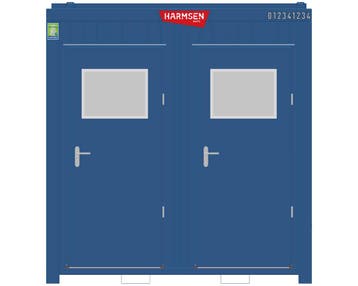 Toilet unit 2.4x1.4 mtr 2 toiletten, Ophalen of Verzenden