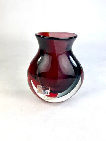 Oball - Vaas - Sommerso - Muranoglas - Ametista, Rood en