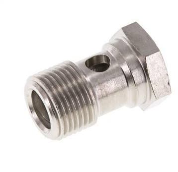 Banjobout 1-weg Vernikkeld Messing G3/8 Buitendraad 26mm, Verzenden, Nieuw