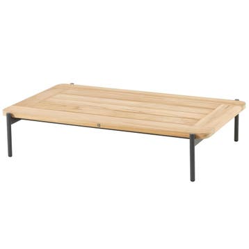 Yoga salontafel 120x75xH25 cm antraciet natural teak, Tuin en Terras, Ophalen of Verzenden, Nieuw