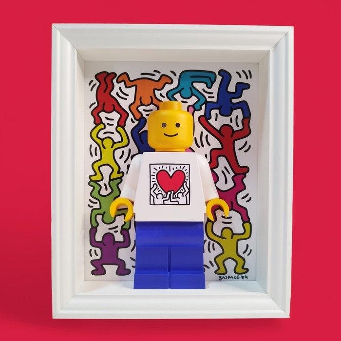 BADFACE (XXI) - Tribute to Lego Keith Haring Edition, Antiek en Kunst, Kunst | Designobjecten