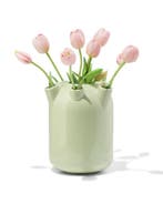 HEMA Tulpenvaas 15x21cm keramiek groot groen, Verzenden, Nieuw