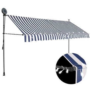 Zonwering met LED - 400cm - 30% korting, Ophalen of Verzenden, Zo goed als nieuw, 250 cm tot 450 cm, Uitvalscherm