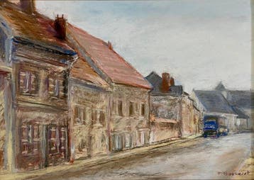 Franse school (XX) - Rue de village, Antiek en Kunst