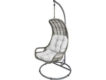 Lesli hangstoel loungestoel relaxstoel grizzly, Nieuw, Overige materialen