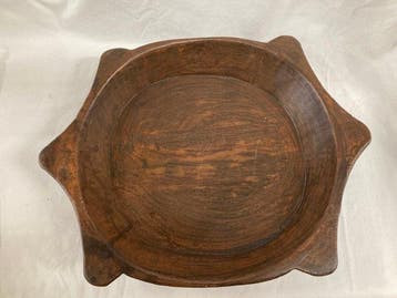 Grote houten schaal, India, Rajasthan, 20e eeuw - Hout -