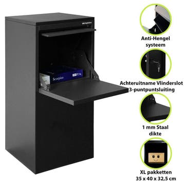 Logixbox Frontbox-Inbouw pakketbrievenbus achteruitname, Tuin en Terras, Brievenbussen, Verzenden, Nieuw