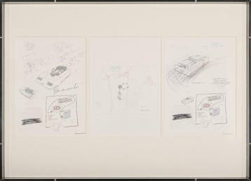 Panamarenko (1940-2019) - Handgesigneerd drieluik (Triptych)